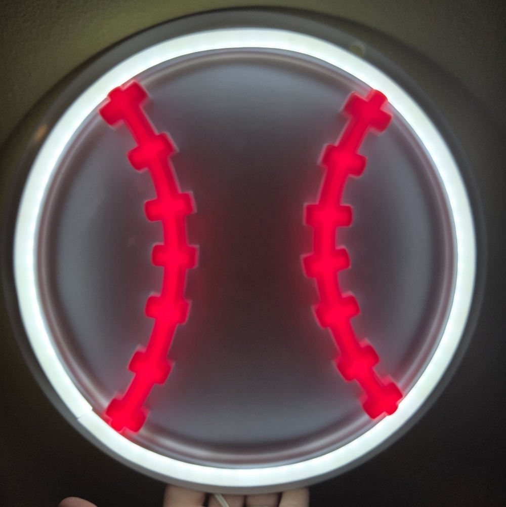 Neon Baseball Sign